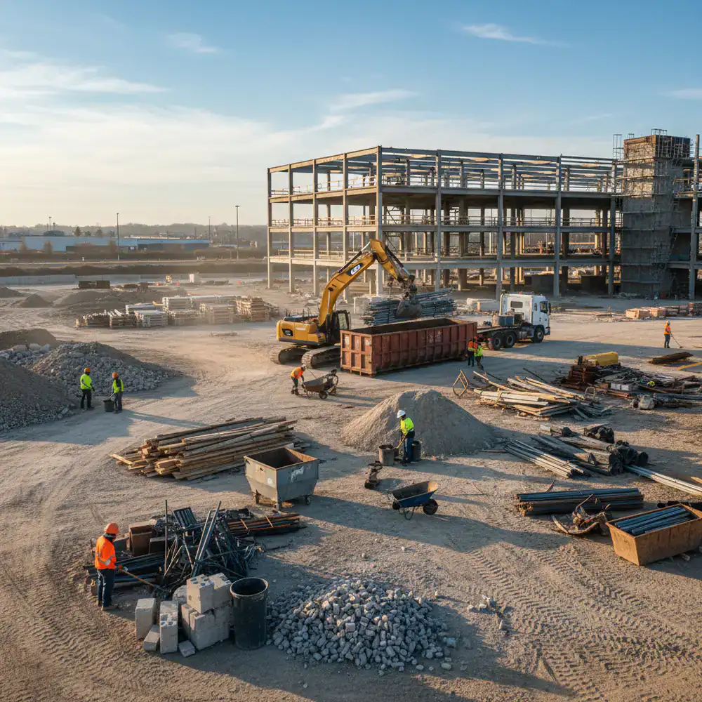 Commercial construction site cleanup